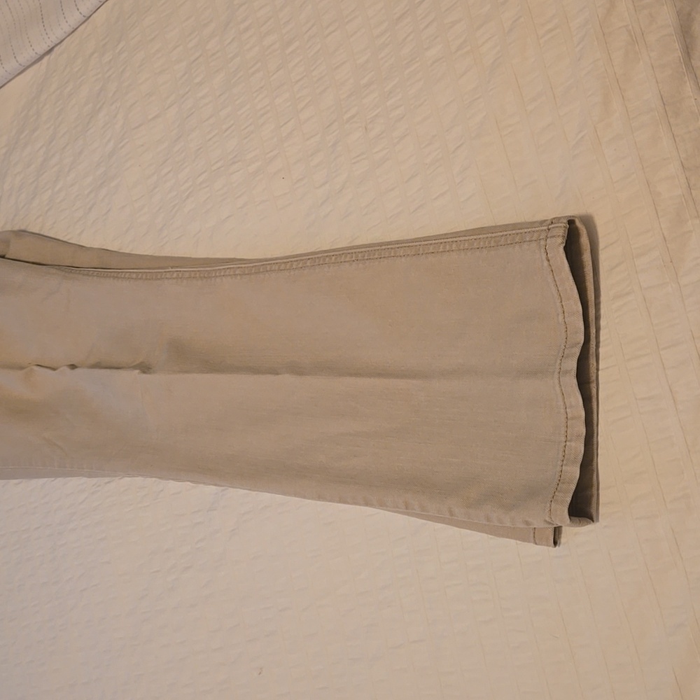 CABI LouLou Style#406 Straight Leg Mid Rise Denim Pants Sz 8 in Cafe Au Lait Y2K - Picture 11 of 13